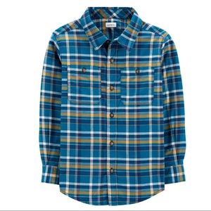 Carter’s Boys Plaid Button Down Front Shirt